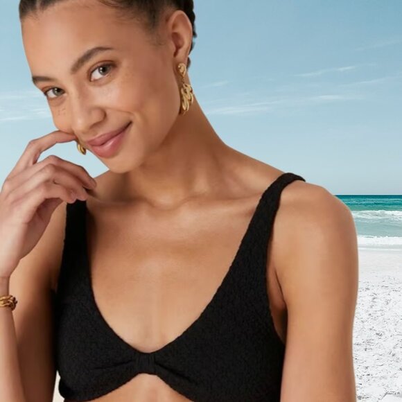 Andie Swim The Amor Top Black Popcorn Size Small - Picture 4 of 10